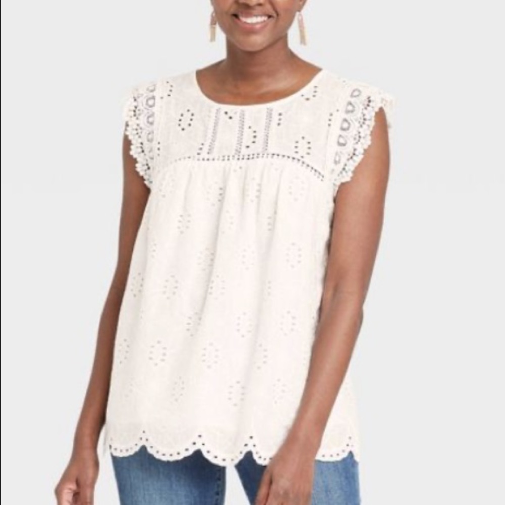 Knox Rose Women's Eyelet Tank Top